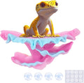 Westant Mushroom Decor for Reptile Tank, Fish Tank, Pet-Safe Bearded Dragon Tank Accessories, Realistic Terrarium Plants for Leopard Geckos, Crested Geckos, Tree Frogs, Snakes (Twilight, Shelf Cap)