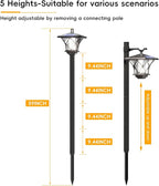 59'' Solar Lamp Post Light 2Pack, Vintage Street Lights for Outdoor, Patio, Garden, Lawn, Backyard, Pathway, Driveway, Street Decor