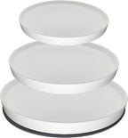 Yukfona Ceramic Plant Saucer Pot Tray 6、8、10 Inch White, Planter Saucers for Indoors Outdoor, Durable Sturdy Flower Drainage drip Water Tray for Glazed Pots Base