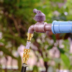 Garden Water Pipe Quick Connector, No-Leak 3/4 Inch GHT Thread Fitting Water Hose Male Adapter, Heavy-Duty Rust Resistant Brass Water Pipe Connect, Easy to Use (2 Male Connect）