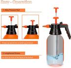 MRPAPA Pressurized Hand Sprayer - Multi-Purpose Garden Sprayer 35 Oz with Adjustable Nozzle (1L-Orange)