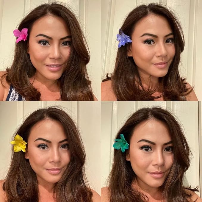 Miami Fresh Orchid Flower OrchidClub USA Sunne Tropical Loose Bloom Head DIY Lei food drink decoration (CANDY 50)