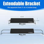 AQUANEAT LED Aquarium Light Full Spectrum 12 Inch Fish Tank Light Fresh Water
