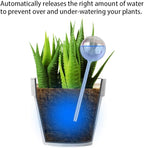 Tomorotec [2 PCS] Light Iridescent Rainbow Gradient Color Clear Glass Self-Watering System Spikes, Automatic Plant Waterer Bulbs