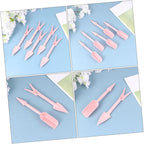 HEMOTON Succulent Planting Tool Set 20pcs (16cm Pink) Plastic Transplant Gardening Tools for Bonsai and Flowerpot Use Household Gardening Accessories