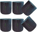 HORTIPOTS Fabric Pots 1 Gallon Non So Floppy Air Pruning Cloth Grow Bags Black Gray (Pack of 6)