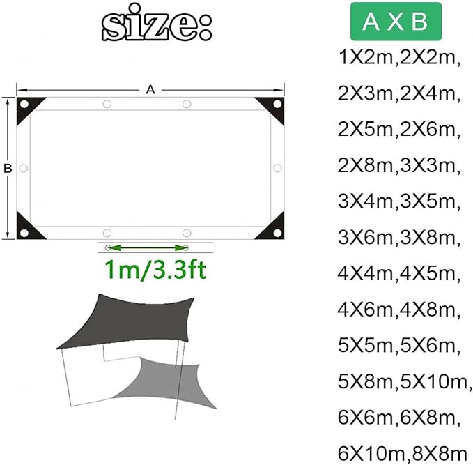 Right Angle Sail Shade Sun Shade Canopy Shading Net Breathable Mesh Shade Sail, Shade Netting Outdoor Mesh Shade Netting for Greenhouse Pergola Garden,black-3x3m