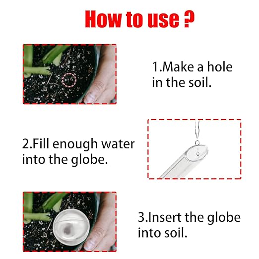 8 Pcs Large Plant Watering Globes (2''x5.3'') - Self-Watering Bulbs for Indoor/Outdoor Plants, Automatic Drip Irrigation System