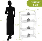 VyGrow Plant Stand, 4 Tier Plant Shelf for Indoor Outdoor, Heavy Duty Metal Tall Plant Stands Holder Rack for Living Room Balcony and Garden, White