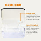 Self-Watering Cat Grass Planter (no Seed Included), with Drainage Holes and Anti-Digging Design, Wheat Grass Growing Pot, Cat Grass for Indoor Cats Pets (1)
