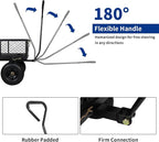 BILT HARD Heavy Duty 880 Lbs Capacity Mesh Steel Garden Cart, 4 Cu.Ft Heavy Duty Garden Cart with 180° Rotating Handle, Removable Sides, All Terrain Wheels, Capacity Utility Steel Wagons for Yard