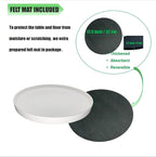 Yukfona Ceramic Plant Saucer Pot Tray 12 Inch, Planter Saucers 4 5 6 7 8 9 10 11 12 Inch for Indoors Outdoor, Durable Sturdy Flower Drainage Tray for Glazed Pots Base (12.5 Inch-White)