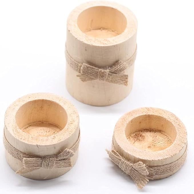 Wooden Air Plant Holder Pack of 3 Wooden Air Plants Holders Air Plants Terrarium Tillandsia Streptophylla Xerographica Holders Succulent Pot Tea light Holder
