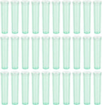 Vials for Flower Arrangements 2.8 Inch Floral Water Tubes Plastic Floral Vials with Caps (Green, 30 Pack)