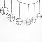 6 Set Air Plants Hanging Holders Black Metal Himmeli Decor Modern Geometric Airplants Planter Air Fern Plants Hanger for for Home for Plant Lovers