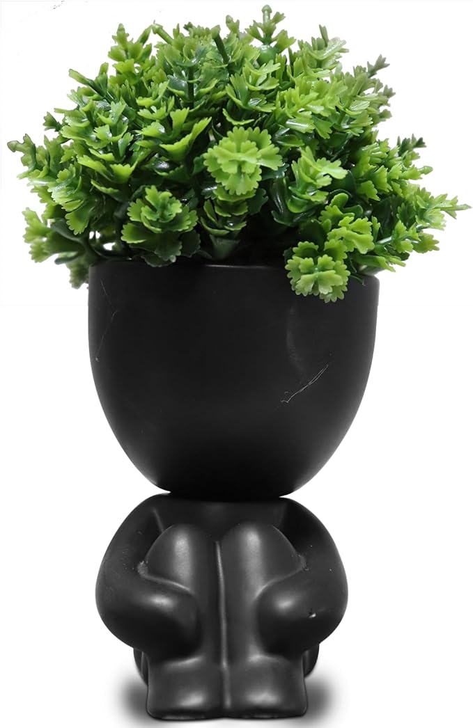 Zerzsy Fake Plants Artificial Succulents Plants for Room Bathroom Home Office Desk Cute Fake Plant Decoration - Set of 1
