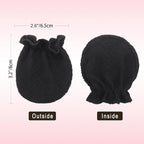 BQUBO Baby Turban Hats and Mittens Set Newborn Infant Hospital Hats Caps with Bows for Baby Boys Girls 0-12 Months
