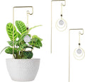 2 Pack Trellis for Potted Plants with Crystal Sun Catcher, Small Metal Garden Trellises for Climbing Plants Outdoor Indoor, Home Flower Vine Pot Plant Decor