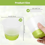 Sckee Clear Nursery Pots for Plants, 30 Packs Plastic Seed Starting Pots with Drainage Holes Plant Nursery Pots Silicone Base (Light Green, 4 inch)