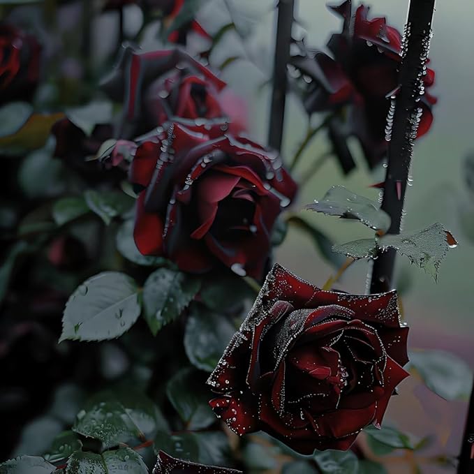 100+ PCS Flower Seed Black Red Rose Ambizu New True Blood Black Rare Roses Seeds