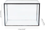 Rectangle Small Plants Terrarium with Lid, Black Geometric Clear Planter Pot, Little Glass Container Box for Tabletop Decor,6.7 x 3.9 x 4.7 inches