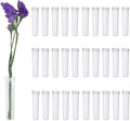 30 Pieces Floral Water Tubes 2.8 Inch Clear Plastic Flower Vials with Caps for Flower Arrangement Decoration