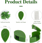 100PCS Plant Climbing Wall Fixture Clips, Plant Fixer Invisible Wall Vines Fixing Clips with Acrylic Adhesive Sticker, Self-Adhesive Hook Plant Vine Support Holder