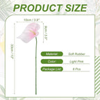 uxcell 8Pcs 11inch Artificial Anthurium Lily Flowers, Permanent Flower Bouquet for Home Arrangements Wedding Festival Decoration Crafts Store Decor Accessories, Light Pink