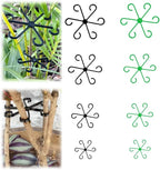 8 PCS Plant Stem Support, Plant Stakes for Indoor Plants Plant Clips for Climbing Plants, Plastic Monstera Plant Support Accessories for Potted Indoor Plant in Various Growth Stage(4 Sizes, 2 Colors)