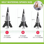 GreenShip 8 Pack Self Watering Planter Insert, Wick Spikes for Plants, Patented Plant Wicks for Self Watering, Plant Stakes for Indoor Outdoor Plants,Vacation Use(Medium for Height 12"-17" Planter)