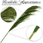 Green Pampas Grass Decor Tall for Floor Vase, Dried Pampas Grass, Large Pompas Floral, Elegant Feather Flowers for Wedding Decorations, Living Room Decor (Natural Green, 6pcs 43.3"(110cm))