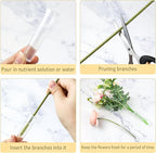 Vials for Flower Arrangements 2.8 Inch Floral Water Tubes Plastic Floral Vials with Caps (Clear, 20 Pack)