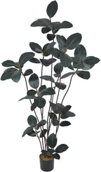 Artificial Rubber Tree 7.2FT(86in) Tall Faux Trees with Realistic Leaves, Fake Rubber Floor Potted Artificial Plants for Home Office Living Room Indoor Outdoor Decor (7.2feet,1Pack)