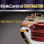Kink Control Contractor Grade Hose with High Burst Strength, Spring Coil and Crush Resistant Couplings, Made in the USA 3/4 x 100 ft