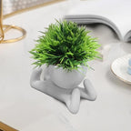 Zerzsy Faux Succulents in Cement Pots Potted Mini Fake Plants for Desk Decoration, Kitchen Shelf Decor, Office Decor for Women, Bathroom Shelf Plant Decor - Set of 1