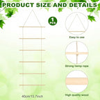 Novabright 15.7'' Chain Trellis for Climbing Plants Indoor Natural Wood Ladder Plant Support for Vines Ivy Pothos Wide Strong Climbing Support Modern Home Decor Garden Use Indoor Outdoor