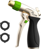 Garden Hose Metal Nozzle Spray With 4 Adjustable High Pressure Patterns Hose Nozzle and Water Pistol Nozzle for Watering Plants