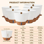 7/6.5/6/5.5/5 Inch Self Watering Pots, Plastic Flower Pots with Multi Mesh Drainage Holes and Deep Reservoir for Indoor Outdoor Garden Plants and Flowers (Black, 5/5.5/6/6.5/7/8)