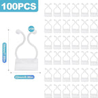 CoguZed 100 Pcs Plant Climbing Wall Fixture Clips, Self-Adhesive Plant Support Hooks for Indoor Outdoor Vines, White Sticky Vine Wall Clips, Multipurpose Wire Cable Organizer for Home Garden Decor