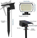 Tadyreal Solar Spot Lights Outdoor 6 Pack, [46 LED/3 Modes] Solar Landscape Spotlights Waterproof, 2-in-1 Auto On/Off Solar Powered Lights for Outside Yard Garden Wall Pathway(Cool White)