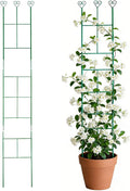 46 inch Plant Trellis for Climbing Plants, Metal Garden Trellis for Potted Houseplants Indoor & Outdoor, Rustproof Plant Support for Ivy Pothos Monstera Hoya Flower Vine, 1Pcs, Green