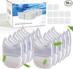 FEELNEEDY 10 Pack Pet Water Fountain Filter Replacement for 135 fl oz/4L Wilreless Cat Water Fountain (for YPD-C004S,YPD-C004P)