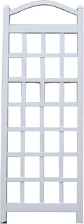 Dura-Trel Cambridge Vinyl Trellis, Outdoor Plant Support Frame, 28" x 75", White - Decorative Grid-Style Lattice for Climbing Vines & Flowers, Use Against Walls, Fences or Freestanding