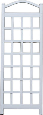 Dura-Trel Cambridge Vinyl Trellis, Outdoor Plant Support Frame, 28" x 75", White - Decorative Grid-Style Lattice for Climbing Vines & Flowers, Use Against Walls, Fences or Freestanding