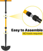 COSITA Edger, Edger Lawn Tool with 41-inch T Handle, Manual Half Moon Hand Edger for Grass, Metal Saw Tooth Garden Edger with Long Handle for Sidewalk, Yard Edging & Trimming