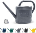 2 Gallon Watering Can, Outdoor Watering Can for Plants, Garden Water Can with Removable Long Spout and Stainless Steel Sprinkler Head, Large Water Can for Greenhouse (Grey, 2 Gallon)