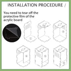 8x4x4 Inch Modern Rectangular Acrylic & Polycarbonate Vivarium for Tarantulas, Lizards, Snakes, Geckos, Jumping Spiders, Snails, Insects