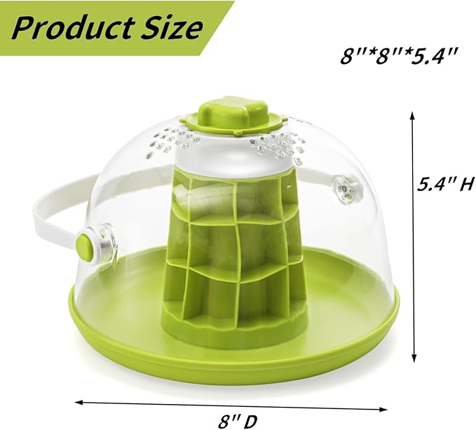 Snail Terrariums Breeding Box, Plastic Round Snail Habitat, Clear Feeding Box with Air Vents & Removable Base, Small Insect Feeding Bin for Beetles Spiders Ladybugs, Starter Terrarium Kit