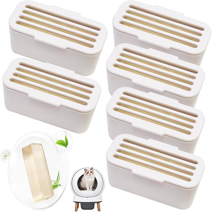 6 Pack Pet Odor Eliminator Compatible with PetSafe SmartSpin Self-Cleaning Cat Litter Box Self-Cleaning Cat Litter Box, Odor Removing Gel Deodorizer Replacement,Odors Control