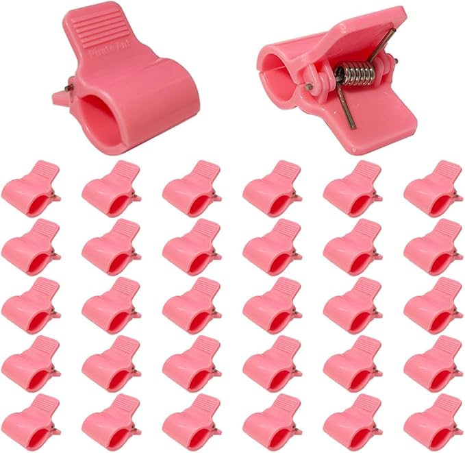 Greenhouse Clamps for 1/2 Inch PVC Pipe, Greenhouse Hoops,Support Frame, Grow Tunnel,Plant Support Garden Stakes. Pink Garden Clips For Fixing Plant Cover, Plastic Sheeting, Film Row Cover, Net.